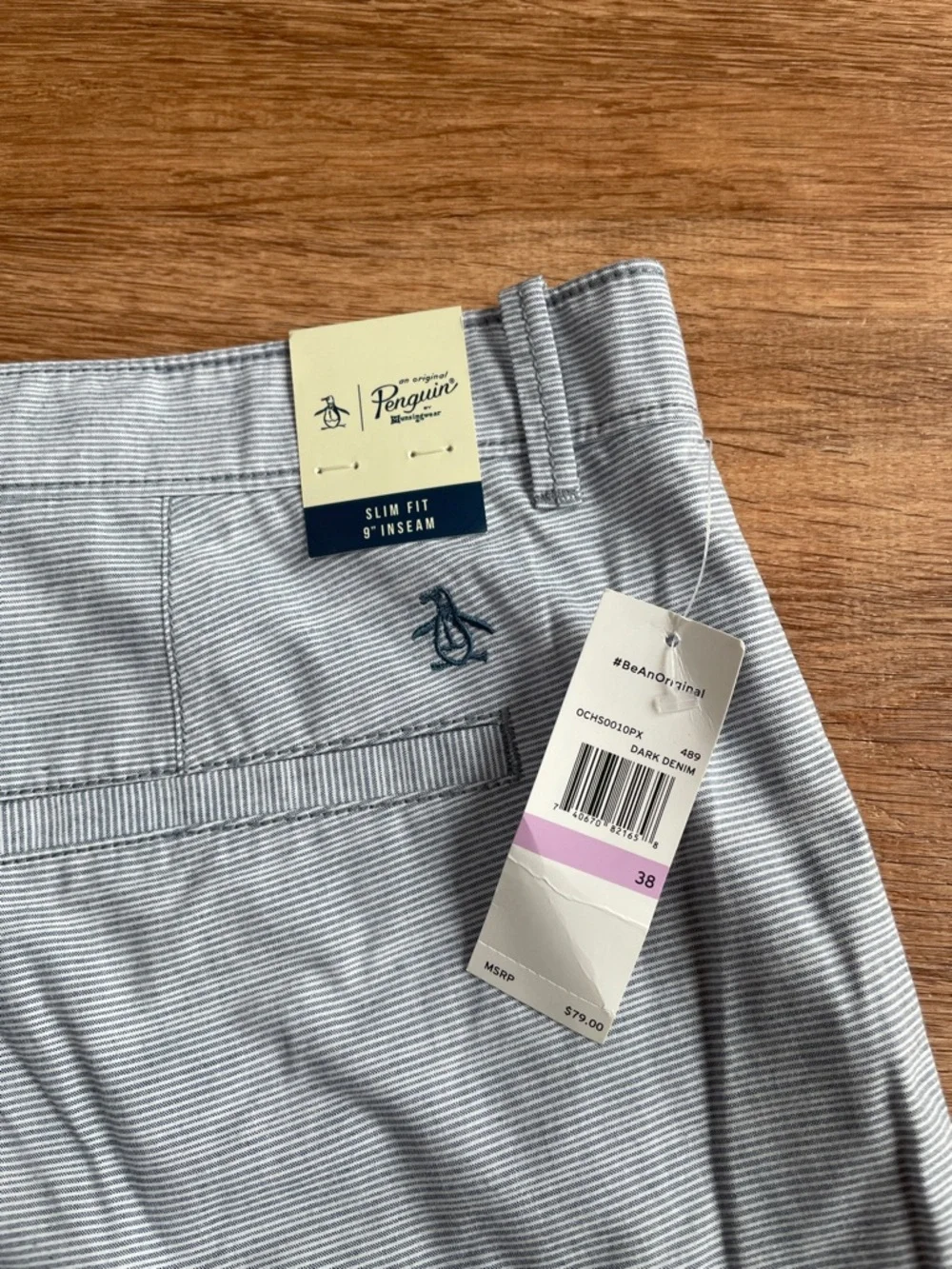 Penguin Munsingwear Mens Casual Shorts NEW Sz 38 Coastal Slim Fit 9 Inch Inseam‎